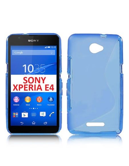 CUSTODIA GEL TPU SILICONE DOUBLE per SONY XPERIA E4, E2104, E2105 COLORE BLU