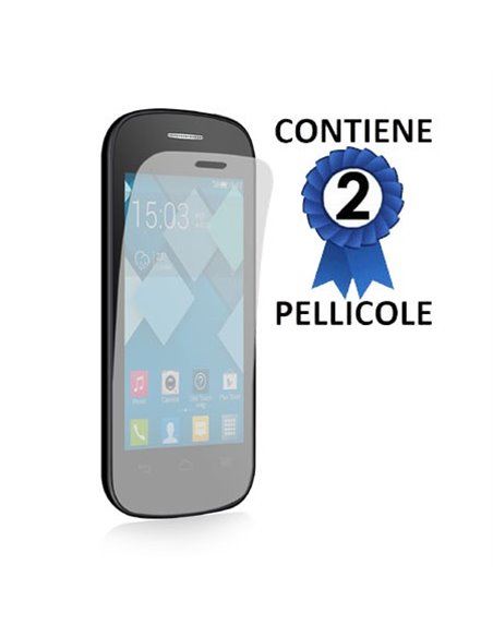 PELLICOLA PROTEGGI DISPLAY per ALCATEL ONE TOUCH POP C2 CONFEZIONE 2 PEZZI