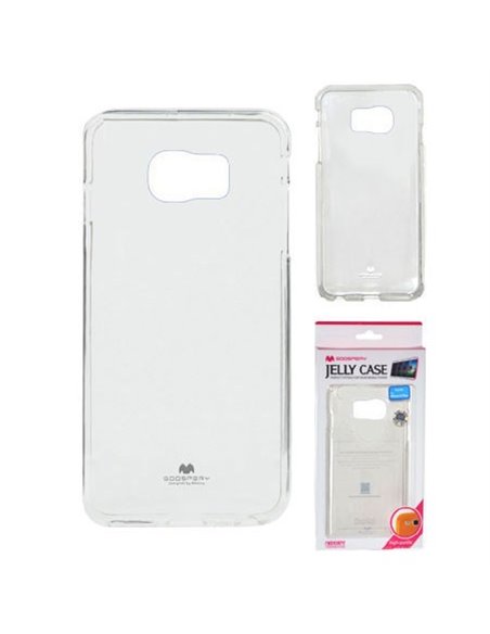 CUSTODIA GEL TPU SILICONE TRASPARENTE per SAMSUNG SM-G925 GALAXY S6 EDGE ALTA QUALITA' MERCURY BLISTER