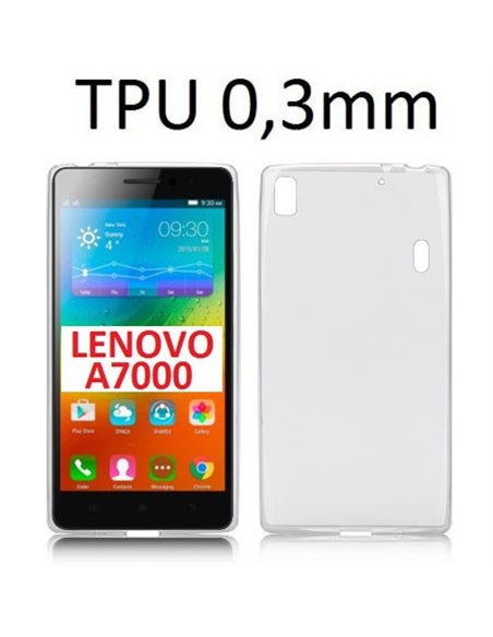 CUSTODIA GEL TPU SILICONE ULTRA SLIM 0,3mm per LENOVO VIBE K3 NOTE (K50-t5) COLORE BIANCO TRASPARENTE