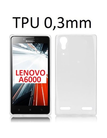 CUSTODIA per LENOVO A6000, A6000 PLUS, A6010, A6010 PLUS IN GEL TPU SILICONE ULTRA SLIM 0,3mm TRASPARENTE