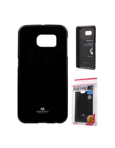 CUSTODIA GEL TPU SILICONE per SAMSUNG SM-G928 GALAXY S6 EDGE PLUS COLORE NERO LUCIDO CON GLITTER ALTA QUALITA' MERCURY