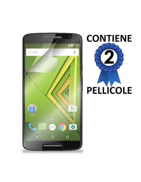 PELLICOLA PROTEGGI DISPLAY per MOTOROLA MOTO X PLAY, MOTO X PLAY DUAL CONFEZIONE 2 PEZZI