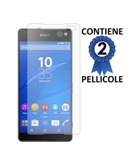 PELLICOLA PROTEGGI DISPLAY per SONY XPERIA C5 ULTRA, XPERIA C5 ULTRA DUAL CONFEZIONE 2 PEZZI