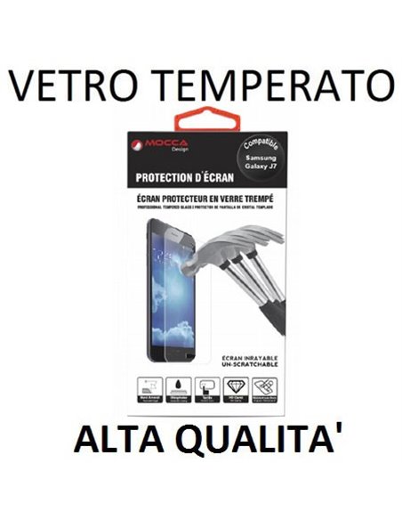 PELLICOLA PROTEGGI DISPLAY VETRO TEMPERATO 0,33mm per SAMSUNG SM-J700F GALAXY J7 ALTA QUALITA' MOCCA BLISTER