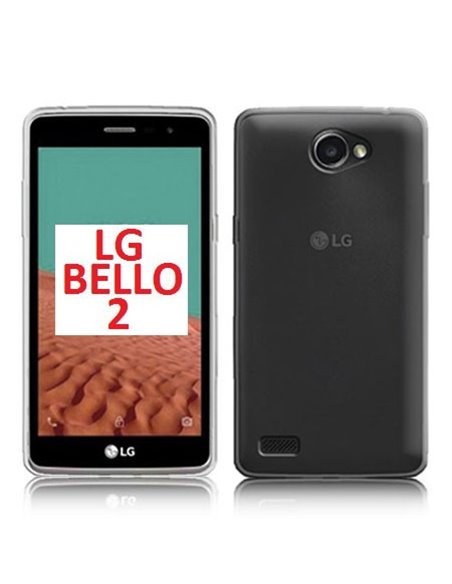 CUSTODIA GEL TPU SILICONE TRASPARENTE per LG BELLO 2, X150