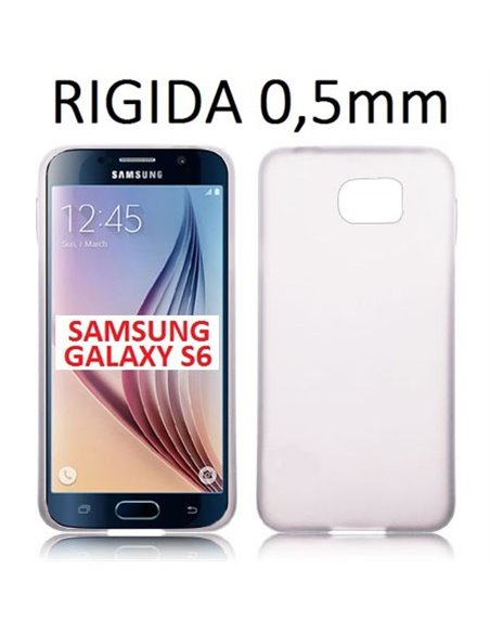 CUSTODIA BACK RIGIDA SLIM DA 0,5mm per SAMSUNG SM-G920 GALAXY S6 COLORE BIANCO