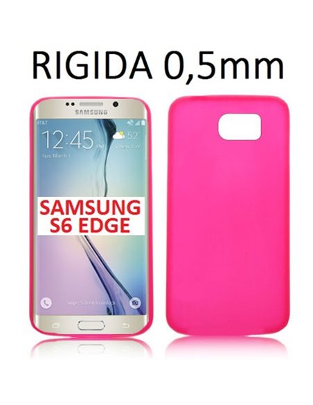 CUSTODIA BACK RIGIDA SLIM DA 0,5mm per SAMSUNG SM-G925 GALAXY S6 EDGE COLORE FUCSIA