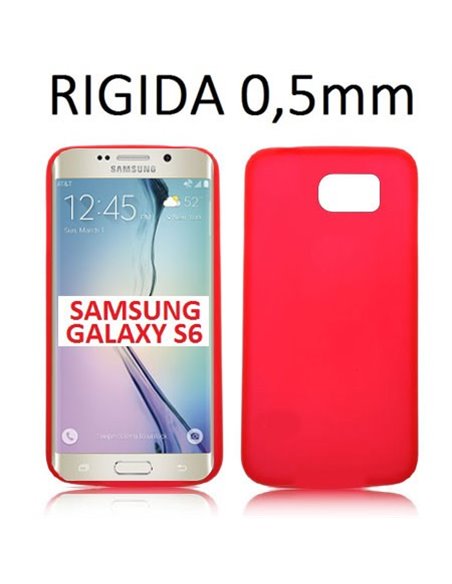 CUSTODIA BACK RIGIDA SLIM DA 0,5mm per SAMSUNG SM-G925 GALAXY S6 EDGE COLORE ROSSO