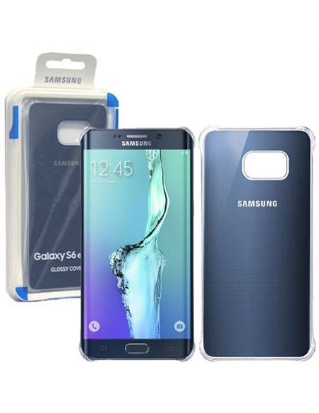 CUSTODIA BACK RIGIDA ORIGINALE SAMSUNG per SM-G928 GALAXY S6 EDGE PLUS BLU CON CORNICE TRASPARENTE EF-QG928MBEGWW