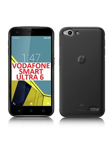 CUSTODIA GEL TPU SILICONE per VODAFONE SMART ULTRA 6, VF-995N COLORE NERO TRASPARENTE