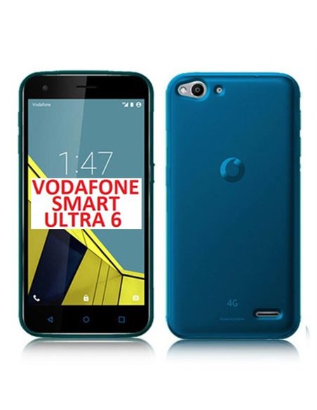 CUSTODIA GEL TPU SILICONE per VODAFONE SMART ULTRA 6, VF-995N COLORE AZZURRO TRASPARENTE