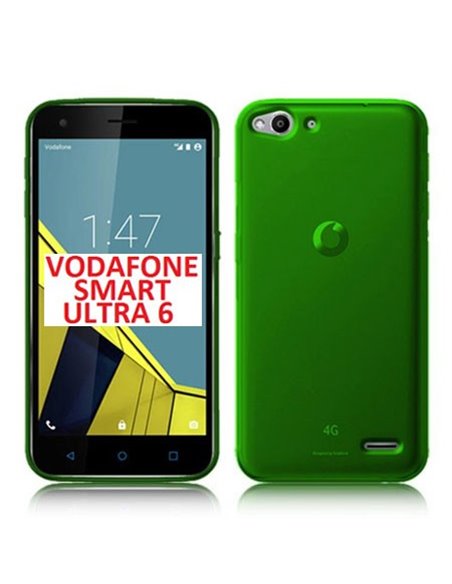 CUSTODIA GEL TPU SILICONE per VODAFONE SMART ULTRA 6, VF-995N COLORE VERDE TRASPARENTE