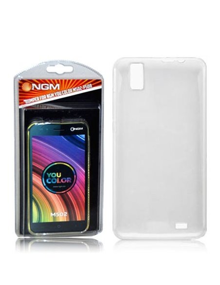 CUSTODIA ORIGINALE NGM IN GEL TPU SILICONE TRASPARENTE per YOU COLOR M502, P508 BLISTER