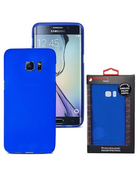 CUSTODIA GEL TPU SILICONE per SAMSUNG SM-G928 GALAXY S6 EDGE PLUS COLORE BLU ALTA QUALITA' MOCCA BLISTER