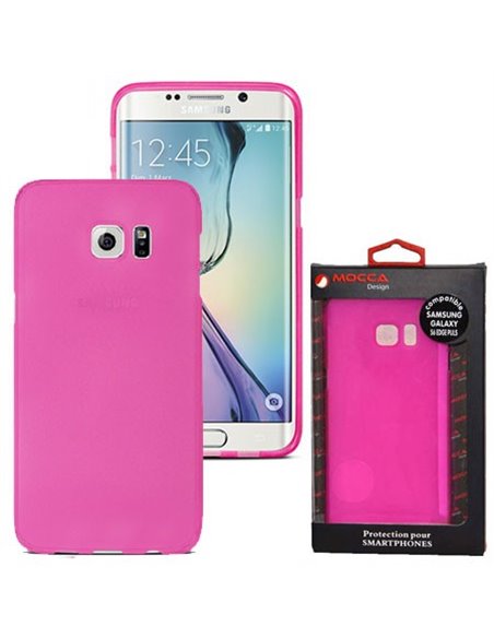 CUSTODIA GEL TPU SILICONE per SAMSUNG SM-G928 GALAXY S6 EDGE PLUS COLORE ROSA ALTA QUALITA' MOCCA BLISTER