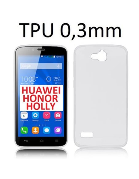 CUSTODIA GEL TPU SILICONE ULTRA SLIM 0,3mm TRASPARENTE per HUAWEI HONOR HOLLY