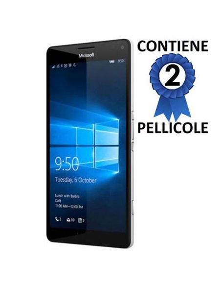 PELLICOLA PROTEGGI DISPLAY per MICROSOFT LUMIA 950 XL, LUMIA 950 XL DUAL CONFEZIONE 2 PEZZI