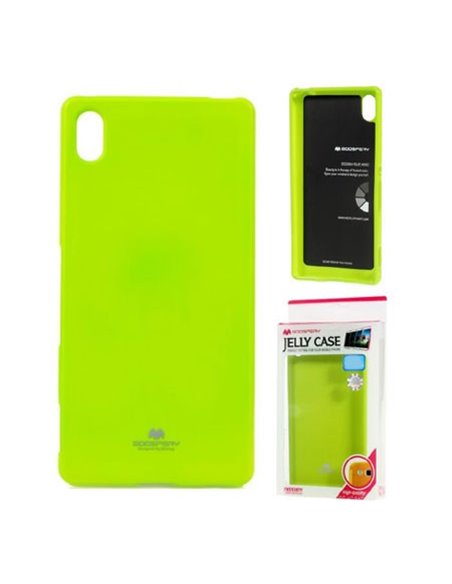 CUSTODIA GEL TPU SILICONE per SONY XPERIA Z5 PREMIUM E6853 COLORE VERDE LUCIDO CON GLITTER ALTA QUALITA' MERCURY BLISTER