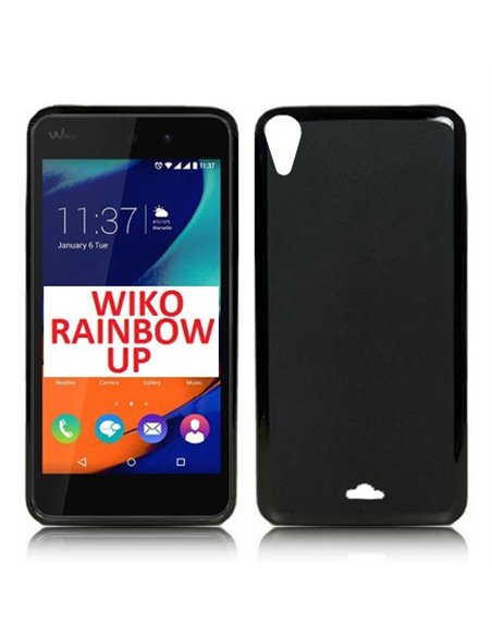 CUSTODIA GEL TPU SILICONE per WIKO RAINBOW UP COLORE NERO