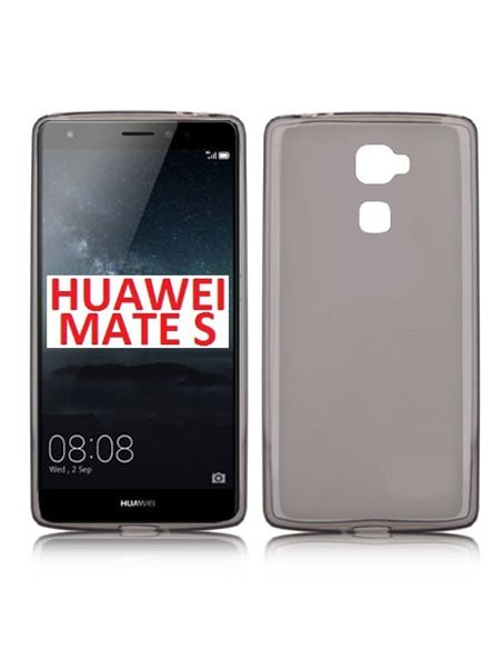 CUSTODIA GEL TPU SILICONE per HUAWEI MATE S COLORE NERO TRASPARENTE