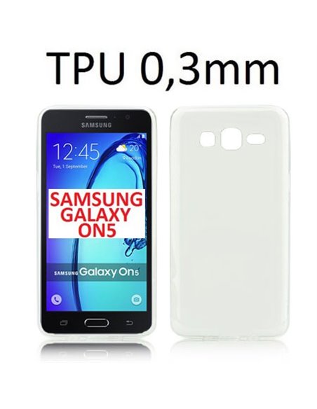 CUSTODIA GEL TPU SILICONE ULTRA SLIM 0,3mm TRASPARENTE per SAMSUNG SM-G550 GALAXY ON5