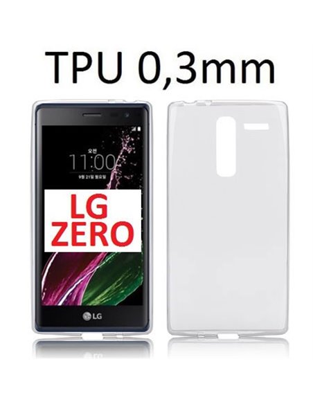 CUSTODIA GEL TPU SILICONE ULTRA SLIM 0,3mm TRASPARENTE per LG ZERO, H650E