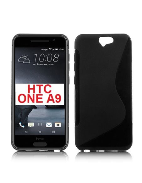 CUSTODIA GEL TPU SILICONE DOUBLE per HTC ONE A9 COLORE NERO