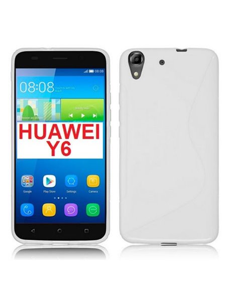 CUSTODIA GEL TPU SILICONE DOUBLE per HUAWEI Y6, HONOR 4A COLORE BIANCO