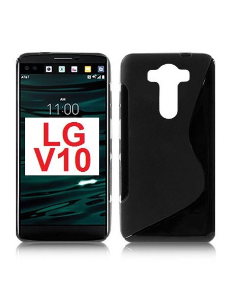 CUSTODIA GEL TPU SILICONE DOUBLE per LG V10, F600K, F600L, F600S COLORE NERO