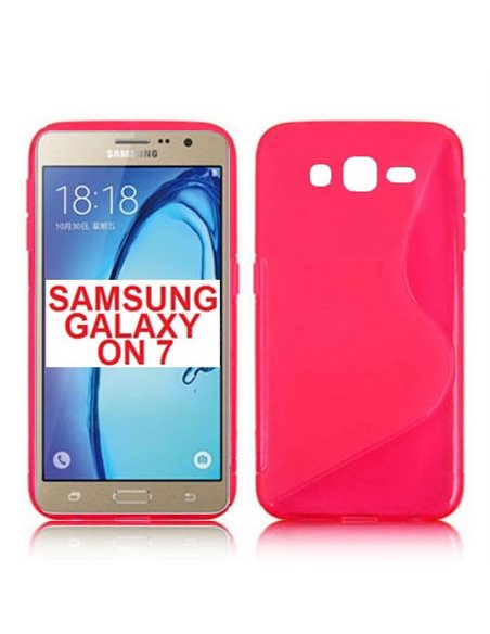 CUSTODIA GEL TPU SILICONE DOUBLE per SAMSUNG SM-G600 GALAXY ON7 COLORE ROSA