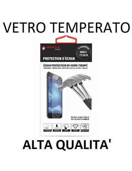 PELLICOLA PROTEGGI DISPLAY VETRO TEMPERATO 0,33mm per WIKO FEVER 4G ALTA QUALITA' MOCCA ATTENZIONE: copre parzialmente la parte 