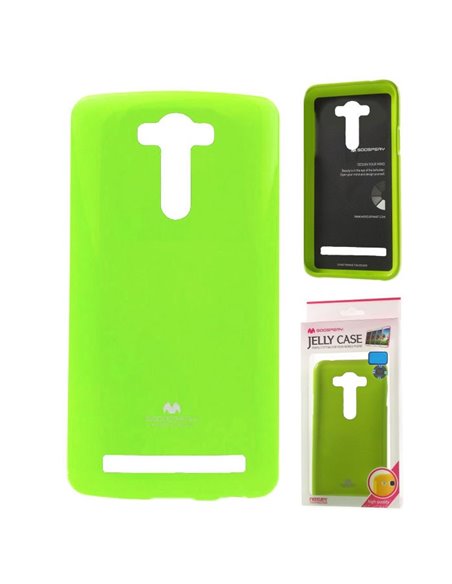 CUSTODIA GEL TPU SILICONE per ASUS ZENFONE 2 LASER - 5' POLLICI, ZE500KL, ZE500KG COLORE VERDE LUCIDO CON GLITTER ALTA QUALITA'