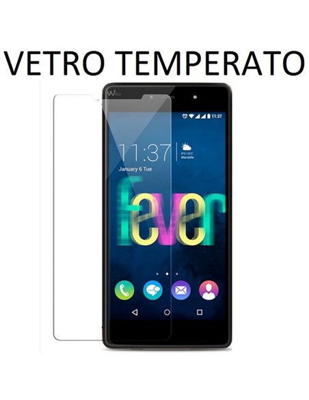 PELLICOLA PROTEGGI DISPLAY VETRO TEMPERATO 0,33mm per WIKO FEVER 4G ATTENZIONE: copre parzialmente la parte frontale!