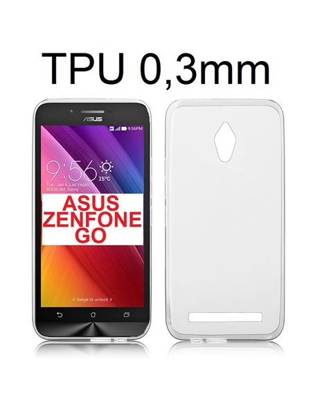 CUSTODIA GEL TPU SILICONE ULTRA SLIM 0,3mm ASUS ZENFONE GO, ZC500TG, 5' POLLICI