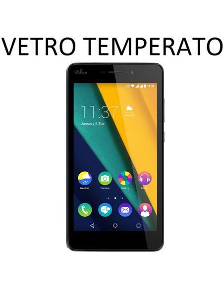 PELLICOLA PROTEGGI DISPLAY VETRO TEMPERATO 0,33mm per WIKO PULP 3G, PULP 4G - ATTENZIONE: copre parzialmente la parte frontale!