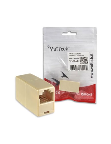 ADATTATORE FEMMINA-FEMMINA RJ45 per CAVI DI RETE ETHERNET RJ-45 SN20701 VULTECH