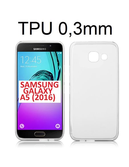 CUSTODIA GEL TPU SILICONE ULTRA SLIM 0,3mm TRASPARENTE per SAMSUNG SM-A510 GALAXY A5 (2016)