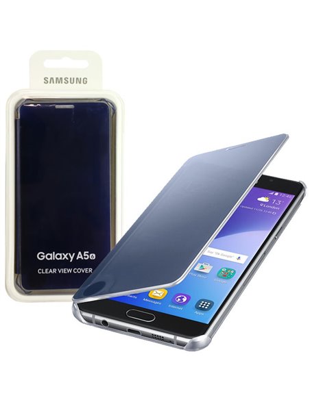 CUSTODIA BOOK ORIGINALE SAMSUNG per SM-A510 GALAXY A5 (2016) CON ACCESSO AL DISPOSITIVO CON COVER CHIUSA NERO BLISTER