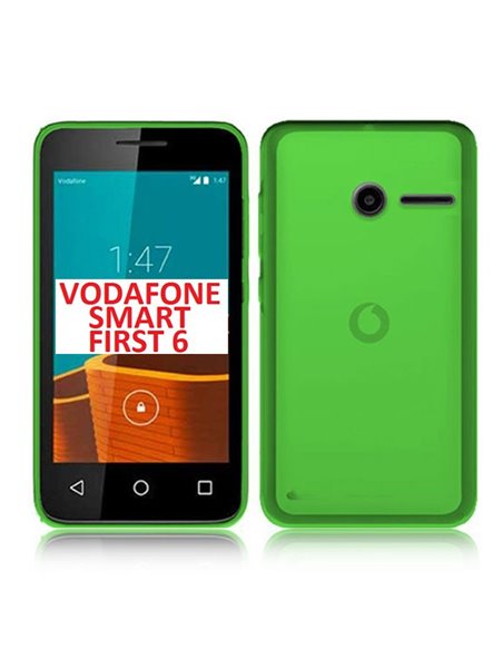 CUSTODIA GEL TPU SILICONE per VODAFONE SMART FIRST 6 COLORE VERDE TRASPARENTE