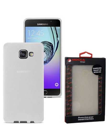 CUSTODIA GEL TPU SILICONE TRASPARENTE per SAMSUNG SM-A510 GALAXY A5 (2016) ALTA QUALITA' MOCCA BLISTER