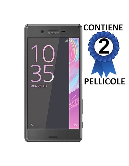 PELLICOLA PROTEGGI DISPLAY per SONY XPERIA X PERFORMANCE F8131, X PERFORMANCE DUAL F8132 CONFEZIONE 2 PEZZI