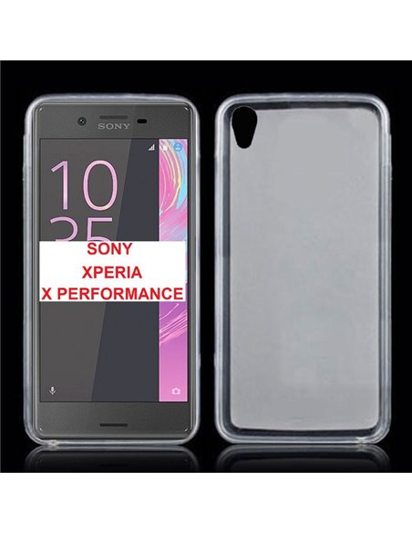 CUSTODIA GEL TPU SILICONE TRASPARENTE per SONY XPERIA X PERFORMANCE F8131, X PERFORMANCE DUAL F8132