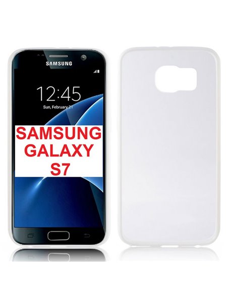 CUSTODIA GEL TPU SILICONE SLIM per SAMSUNG SM-G930 GALAXY S7 CON PARTE POSTERIORE RIGIDA E CORNICE TRASPARENTE