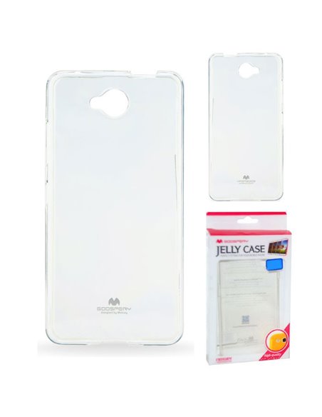 CUSTODIA per MICROSOFT LUMIA 650 IN GEL TPU SILICONE TRASPARENTE ALTA QUALITA' MERCURY BLISTER