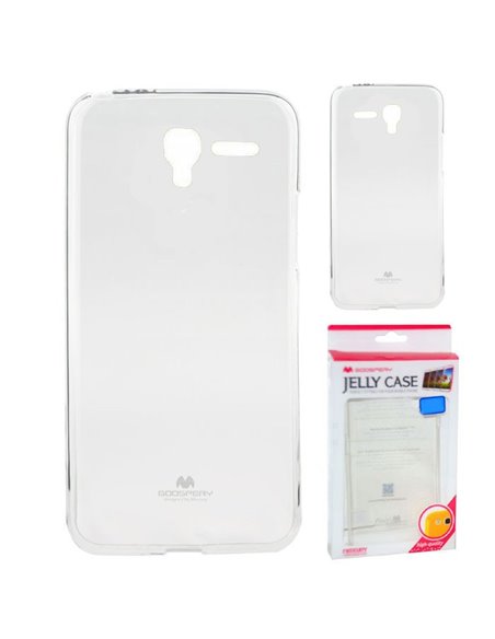 CUSTODIA GEL TPU SILICONE TRASPARENTE per ALCATEL ONE TOUCH POP 3 5' POLLICI ALTA QUALITA' MERCURY BLISTER