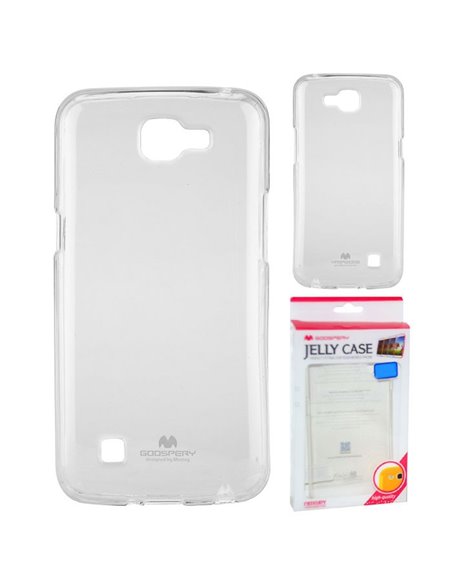 CUSTODIA GEL TPU SILICONE TRASPARENTE per LG K4 LTE, K130E, K120E, K121 ALTA QUALITA' MERCURY BLISTER