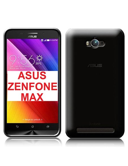 CUSTODIA GEL TPU SILICONE per ASUS ZENFONE MAX ZC550KL COLORE NERO TRASPARENTE