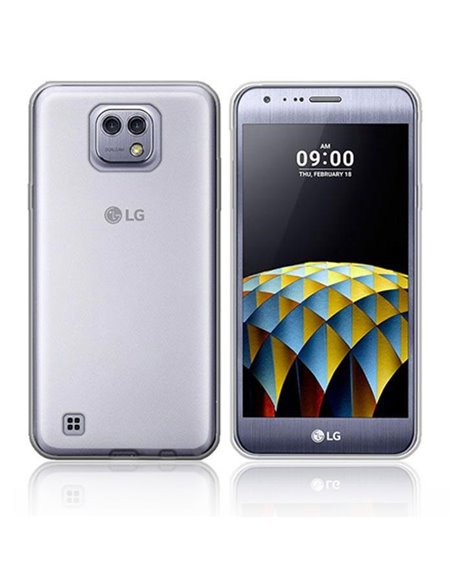 CUSTODIA GEL TPU SILICONE per LG X CAM (K580) COLORE BIANCO TRASPARENTE