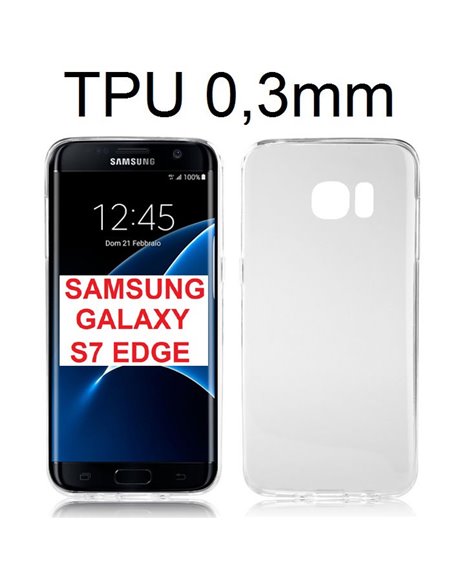 CUSTODIA GEL TPU SILICONE ULTRA SLIM 0,3mm TRASPARENTE per SAMSUNG SM-G935 GALAXY S7 EDGE